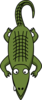 Simple Cartoon Alligator Clip Art